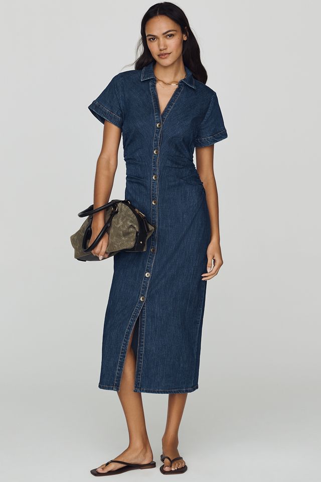 Pilcro Greer Denim Midi Shirtdress #6