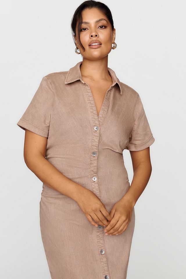 Pilcro Greer Denim Midi Shirtdress #4