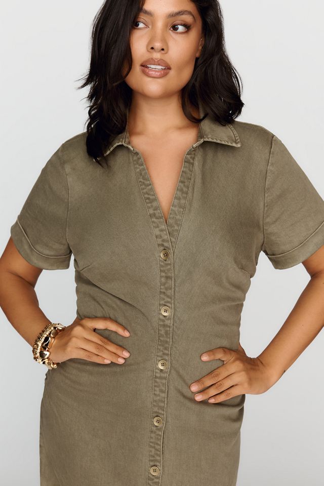 Pilcro Greer Denim Midi Shirtdress #4