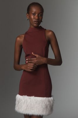 Maeve Buckle Tweed Mini Dress | Anthropologie