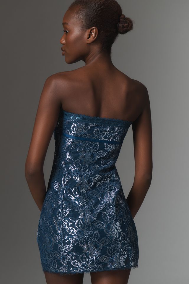 Maeve Strapless Metallic Mini Dress #2
