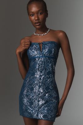 Maeve Strapless Metallic Mini Dress