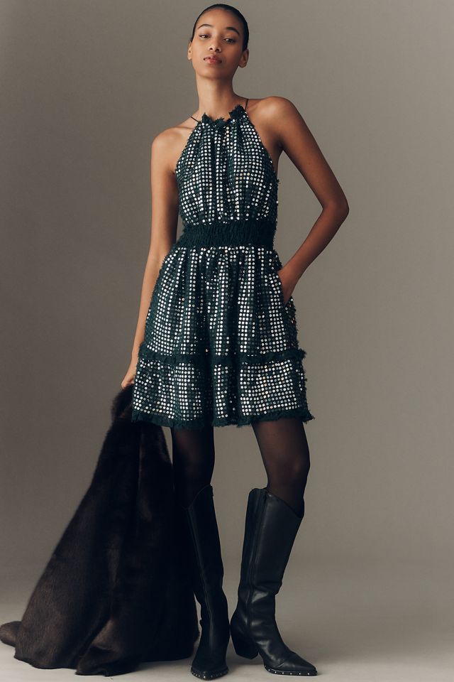 The Somerset Shine Mini Halter Dress #1