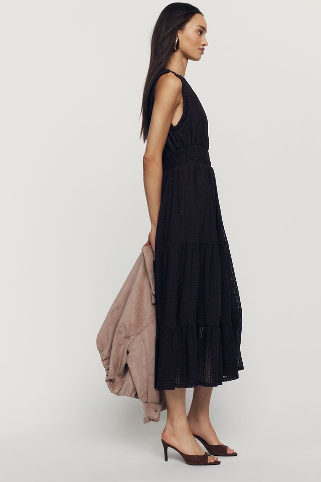 By Anthropologie Sleeveless Smocked Waist A-Line Midi Dress #1