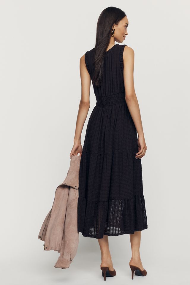 By Anthropologie Sleeveless Smocked Waist A-Line Midi Dress #3