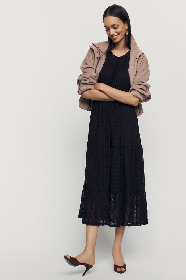 By Anthropologie Sleeveless Smocked Waist A-Line Midi Dress #4