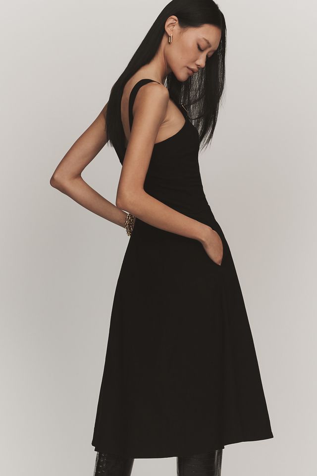 Maeve Hardware A-Line Zip-Front Midi Dress | Anthropologie