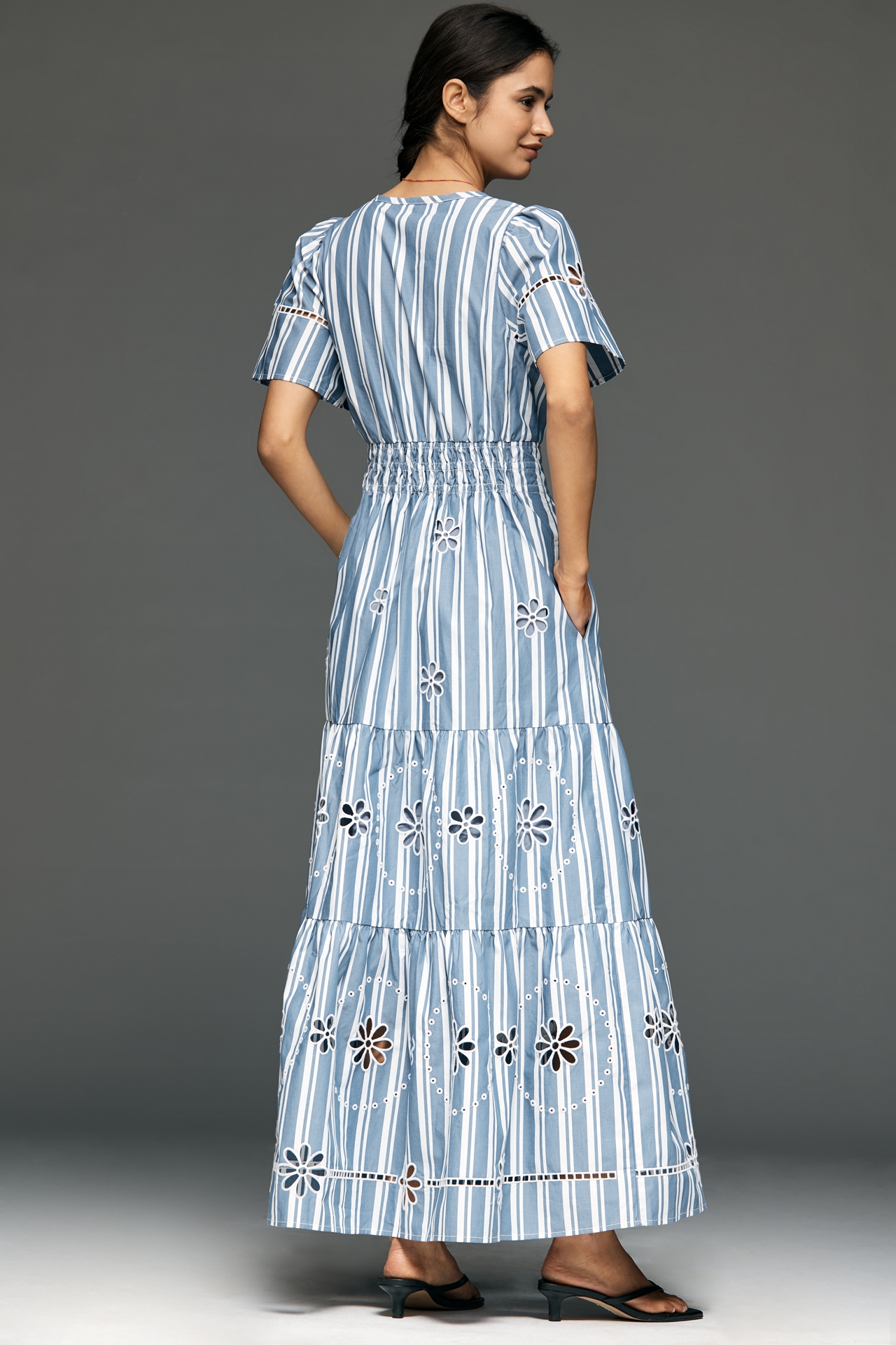 The Somerset Cotton Embroidered Eyelet Maxi Dress