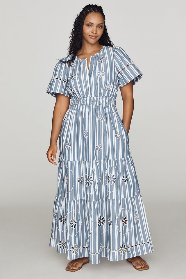 Somerset Cotton Embroidered Eyelet Maxi Dress #3