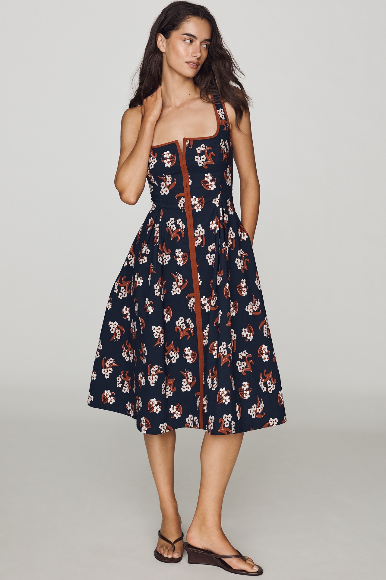 Maeve Arlette Midi Dress by Sarah Cliff