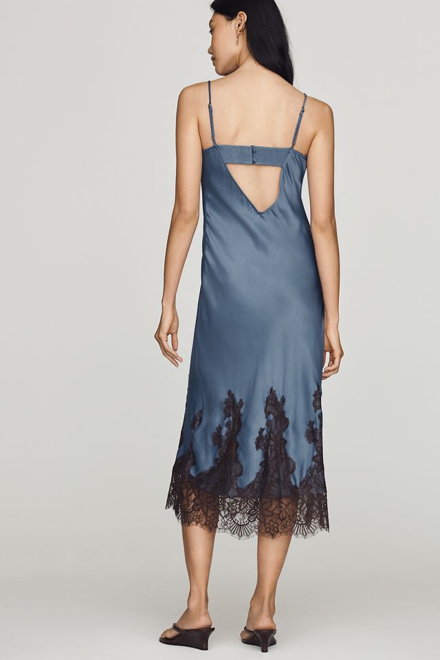 Maeve Cowl-Neck Lace Trim Sleeveless Midi Dress #2