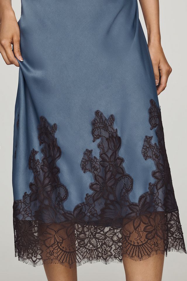Maeve Cowl-Neck Lace Trim Sleeveless Midi Dress #3