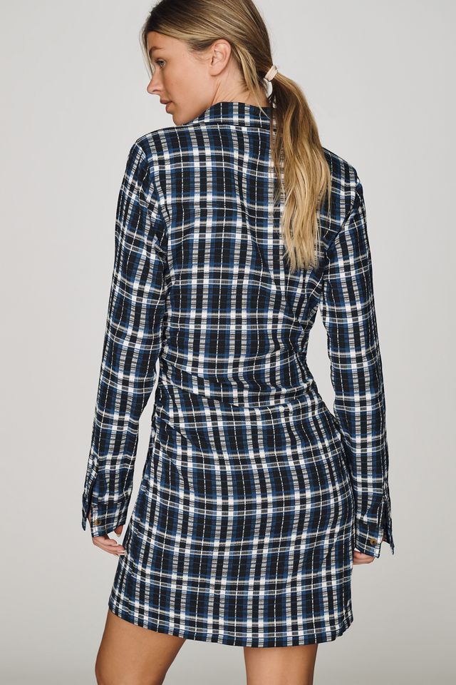 Pilcro Greer Ruched Mini Shirt Dress #3