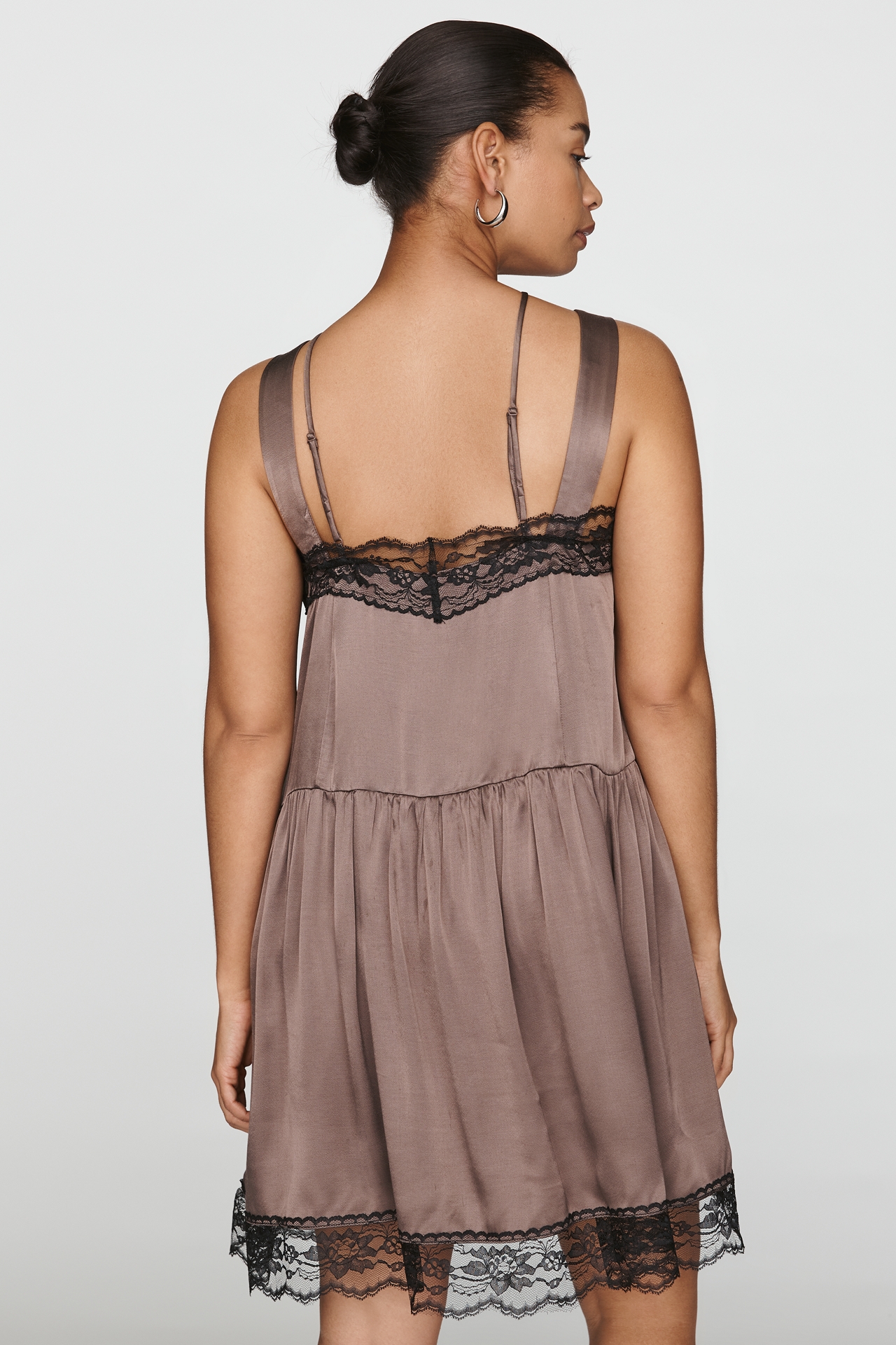 By Anthropologie Lace-Trim Mini Slip Dress