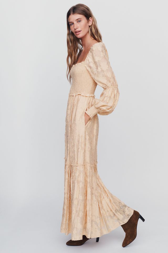 By Anthropologie Tiered Puff-Sleeve Midi Dress #2