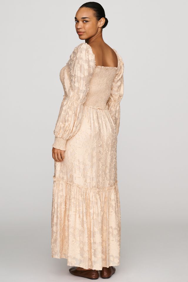 By Anthropologie Tiered Puff-Sleeve Midi Dress #6