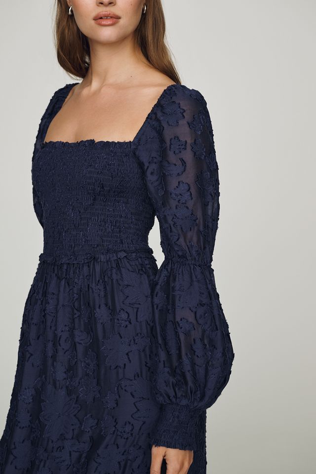 By Anthropologie Tiered Puff Sleeve Midi Dress #1