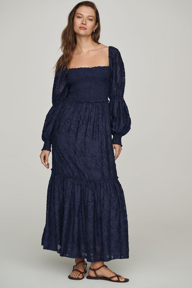 By Anthropologie Tiered Puff Sleeve Midi Dress #2