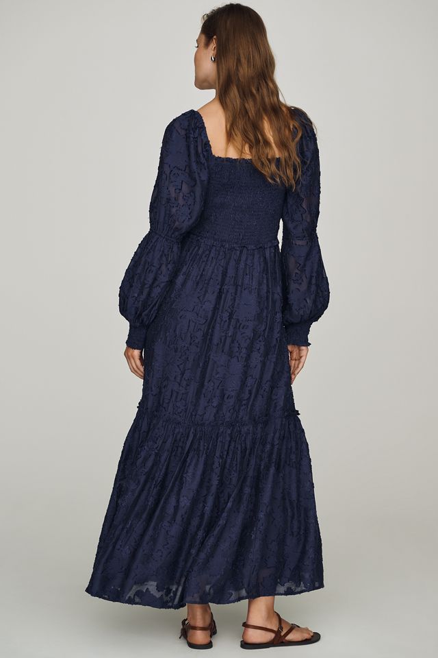 By Anthropologie Tiered Puff Sleeve Midi Dress #3