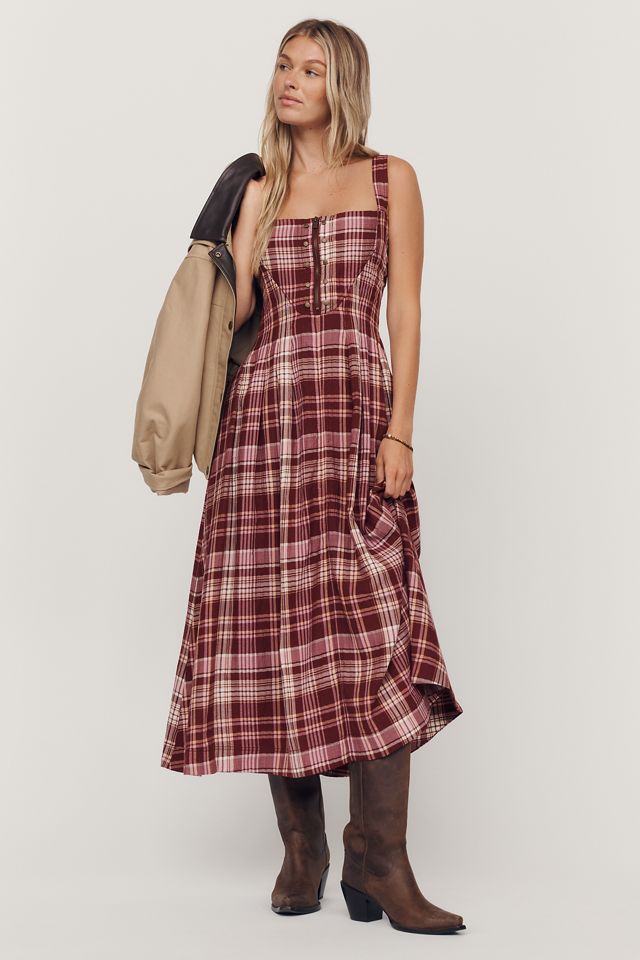 Pilcro Square-Neck Midi Dress #1