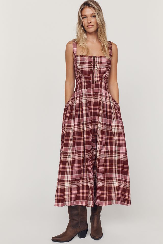 Pilcro Square-Neck Midi Dress #3