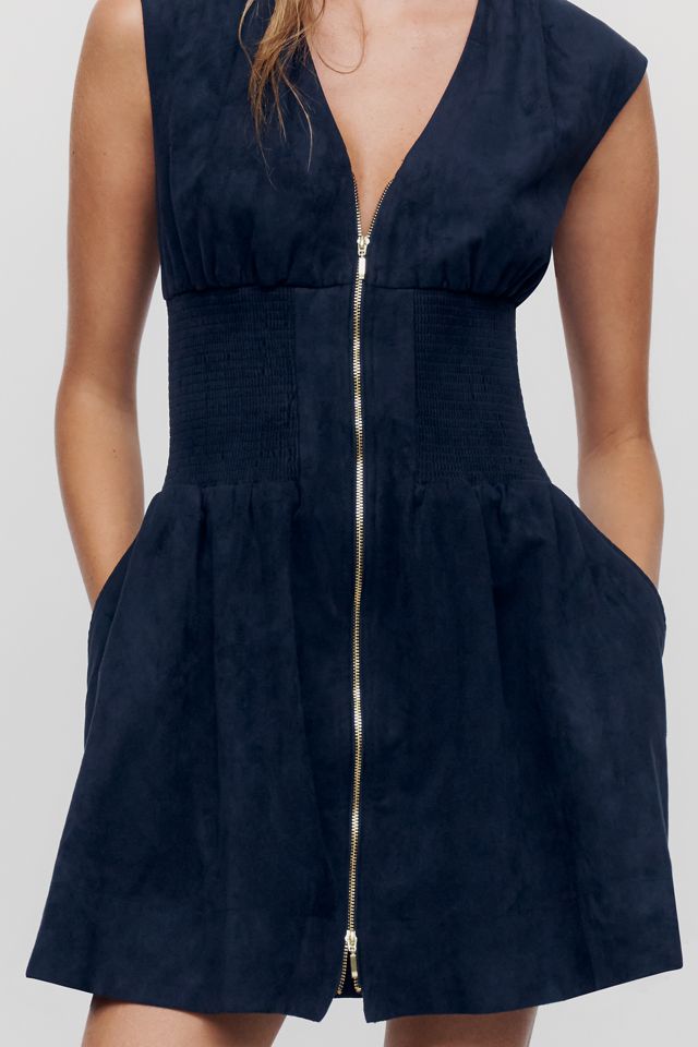 Maeve Tommie Faux Suede Mini Shirtdress #1