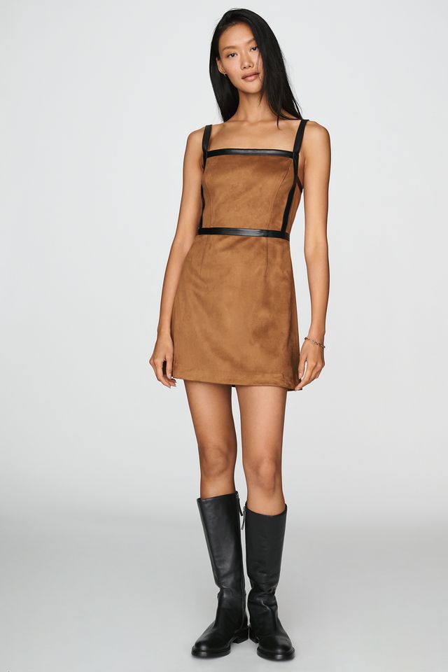 By Anthropologie Faux Suede Mini Dress #1
