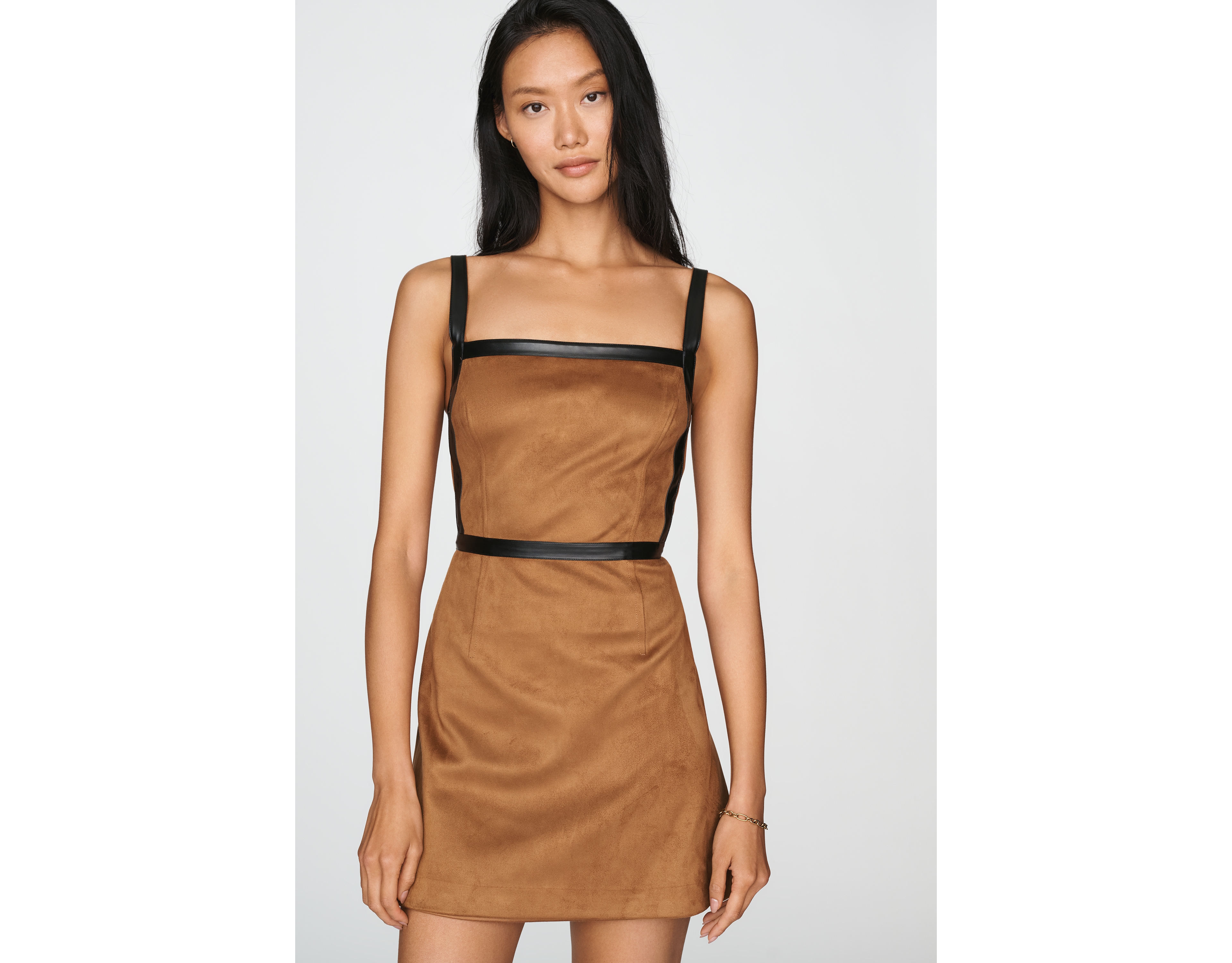 By Anthropologie Faux Suede Mini Dress