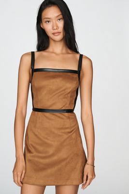 By Anthropologie Faux Suede Mini Dress