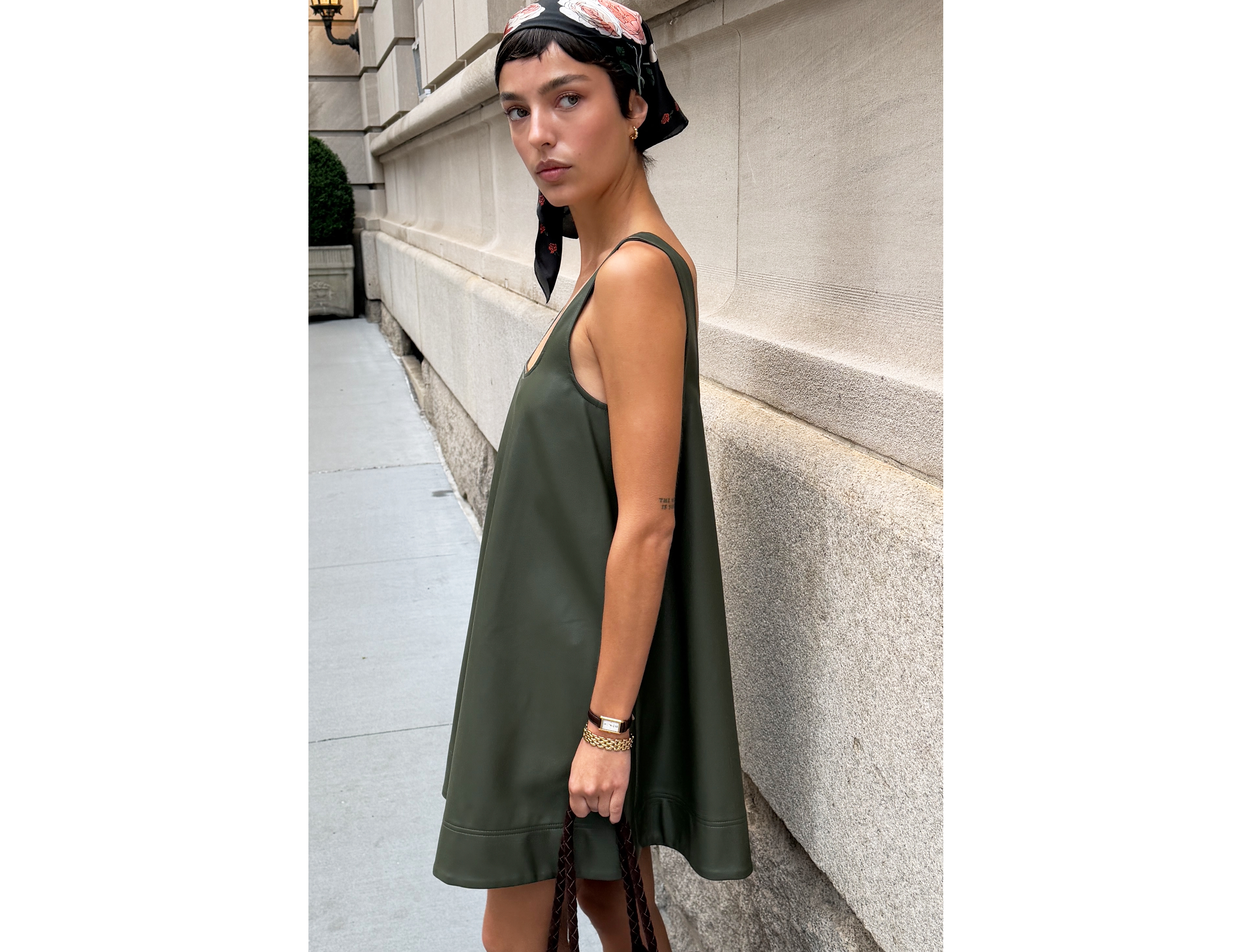 Maeve Keiko Faux Leather Mini Dress