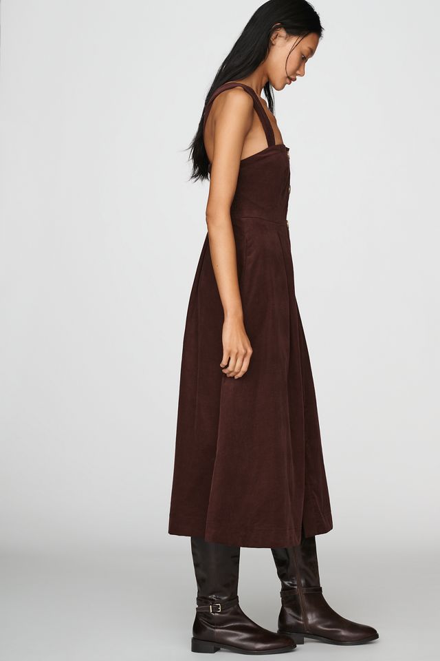 Vestido Midi de Pana 100% Algodón con Botones Frontales Maeve #3