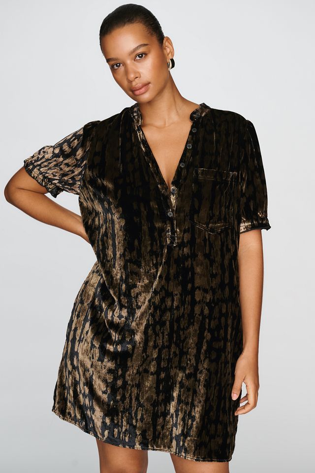 Pilcro Aly Plus Velvet Puff-Sleeve Mini Dress #4