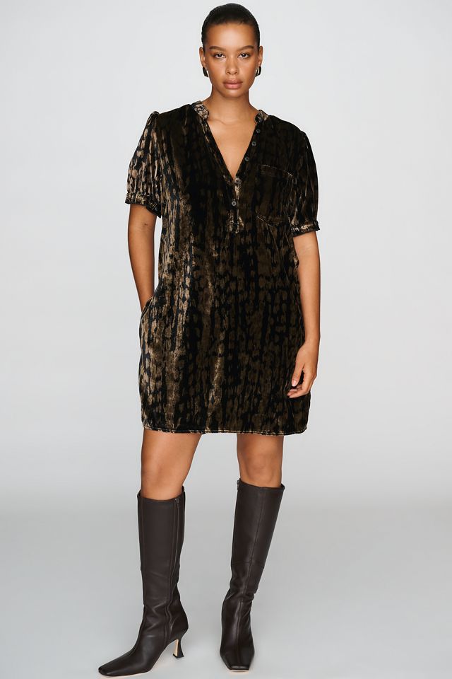 Pilcro Aly Plus Velvet Puff-Sleeve Mini Dress #3