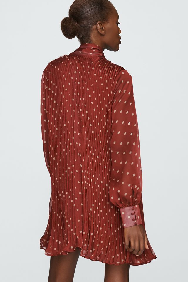 Maeve Caroline Chiffon Plissé Mini Dress #1