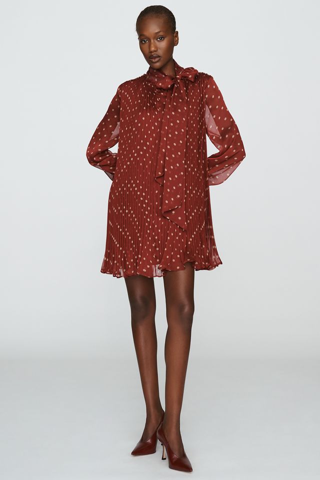 Maeve Caroline Chiffon Plissé Mini Dress #3