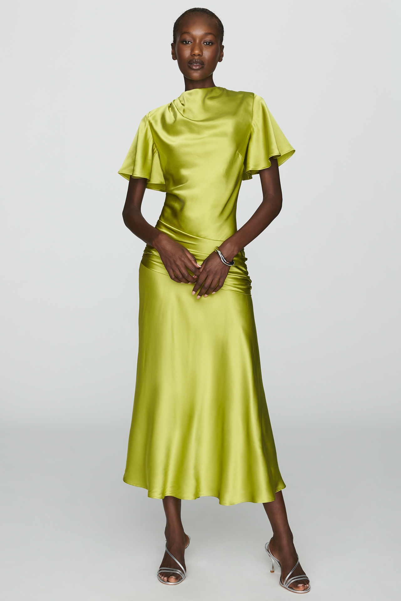 By Anthropologie 100% Silk Midi Dress