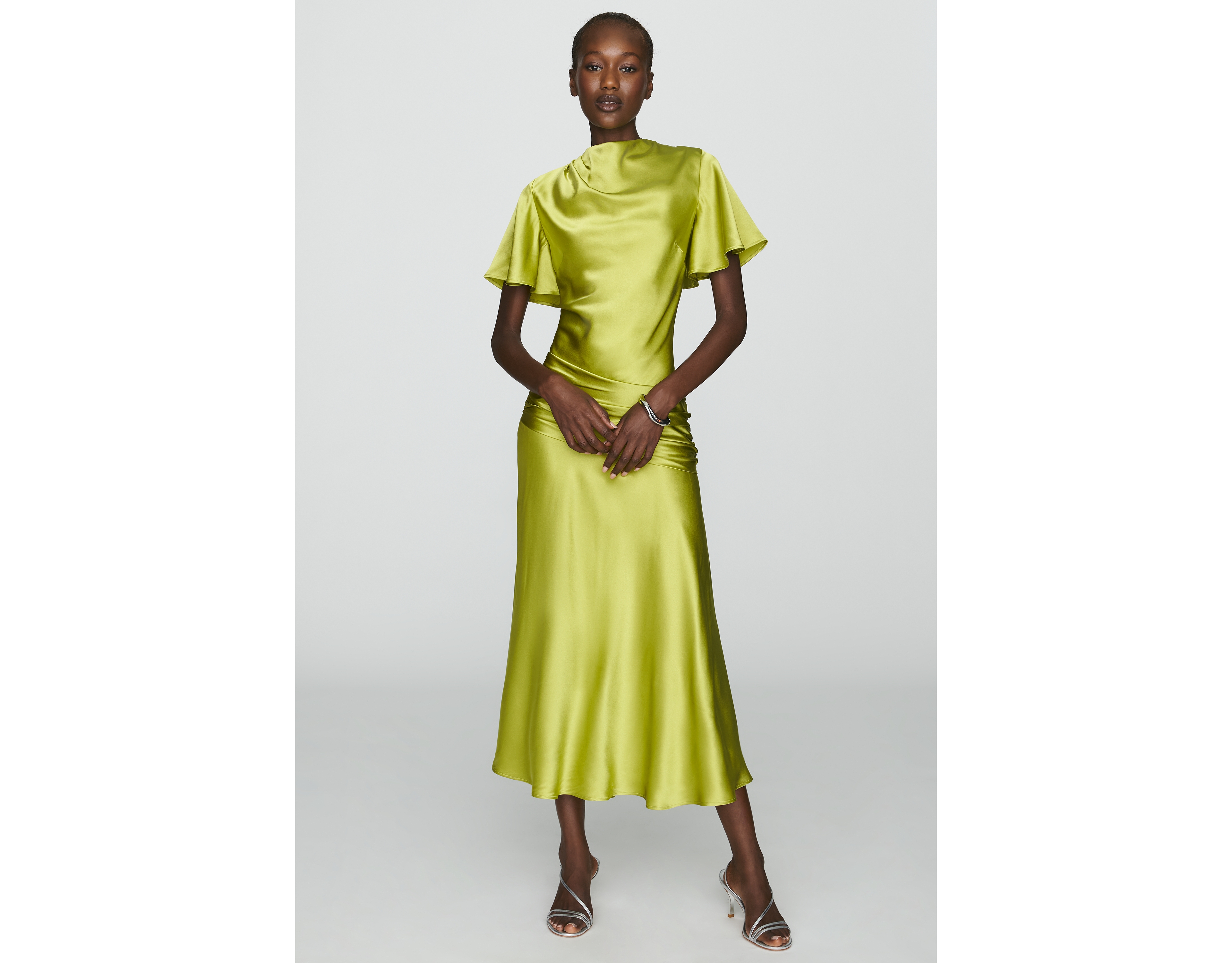 By Anthropologie 100% Silk Midi Dress