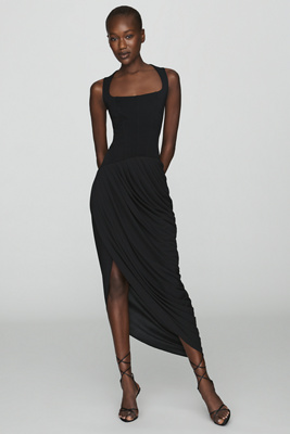 By Anthropologie Asymmetrical Midi Dress