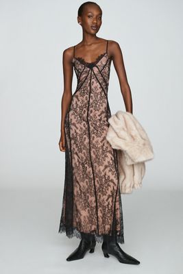 By Anthropologie Sleeveless Lace Midi Dress