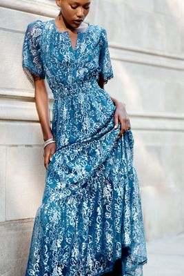 The Somerset Metallic Lace Maxi Dress