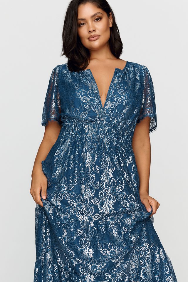 Somerset Metallic Lace Maxi Dress #4
