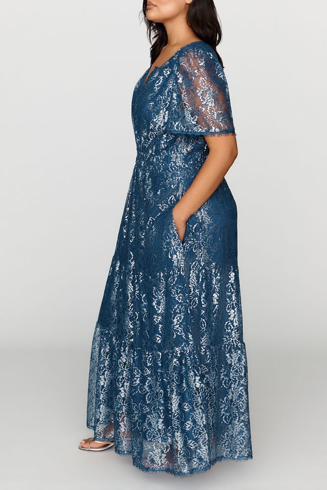 Somerset Metallic Lace Maxi Dress #5