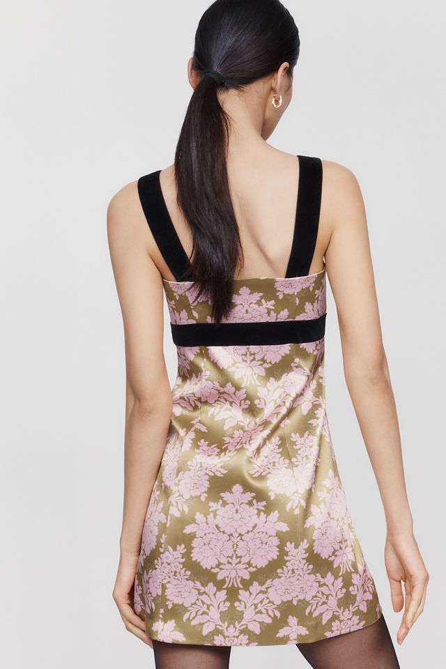 Maeve Satin Velvet Shift Dress #2