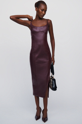 Pilcro Faux Leather Midi Dress by Anthropologie
