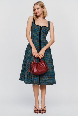 Maeve Arlette Velvet Midi Dress by Anthropologie
