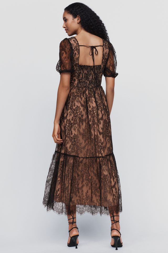 By Anthropologie Peregrine Lace Midi Dress #1
