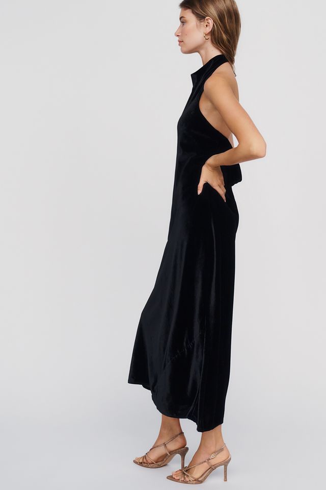 Maeve Jamie Velvet Halter Midi Dress #3