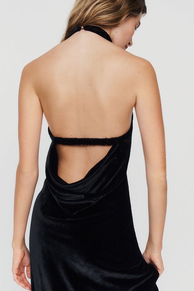 Maeve Jamie Velvet Halter Midi Dress #4