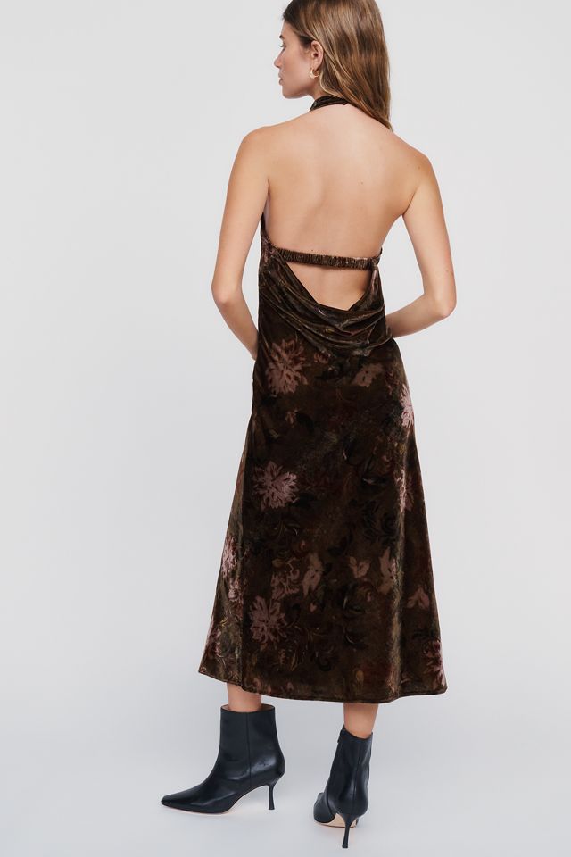 Robe midi à bretelles en velours Jamie Maeve #4