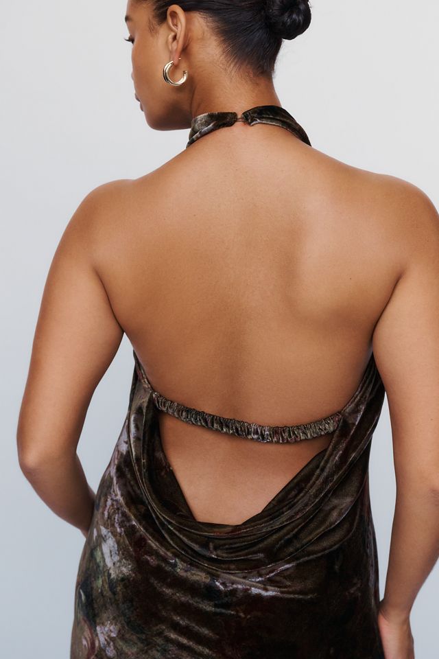 Maeve Jamie Velvet Midi Slip Dress #6